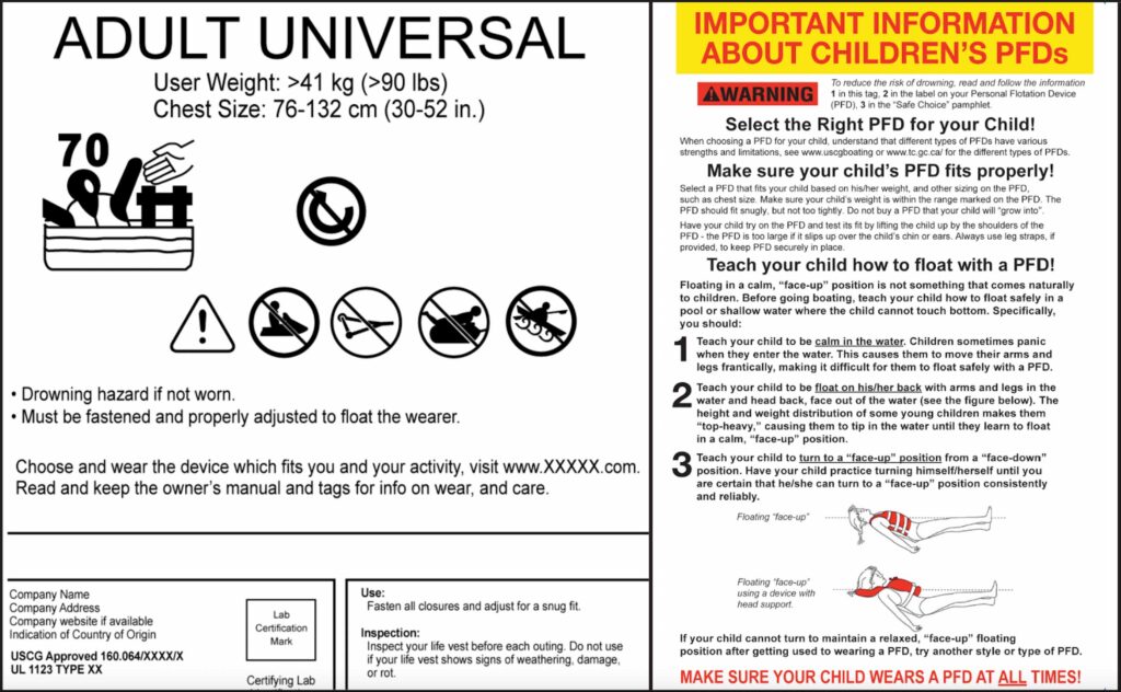 Life Jacket Label Graphic