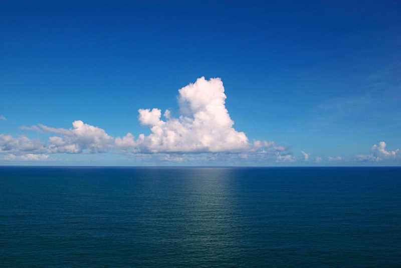 Clouds over the Atlantic ocean