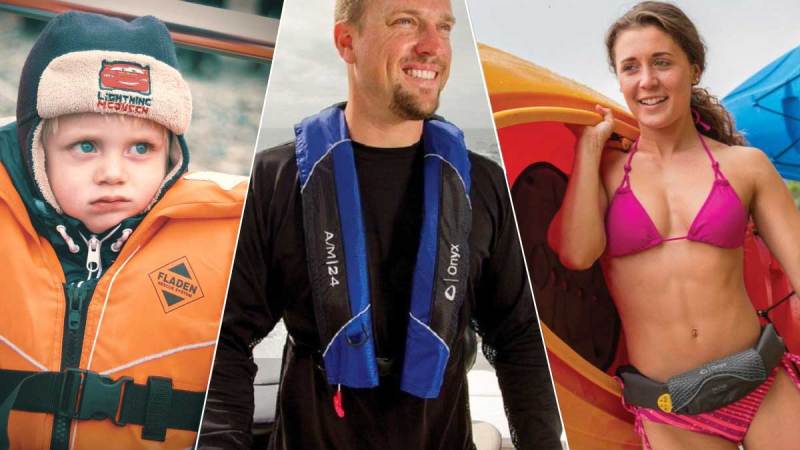 Boaters wearing life jackets